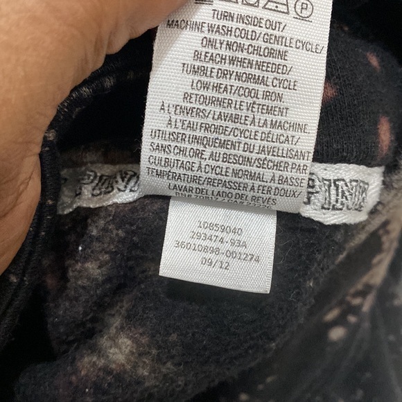 Victoria’s Secret PINK Custom Bleached Quarter Zip Pullover w/ Striped Hem - Picture 6 of 6